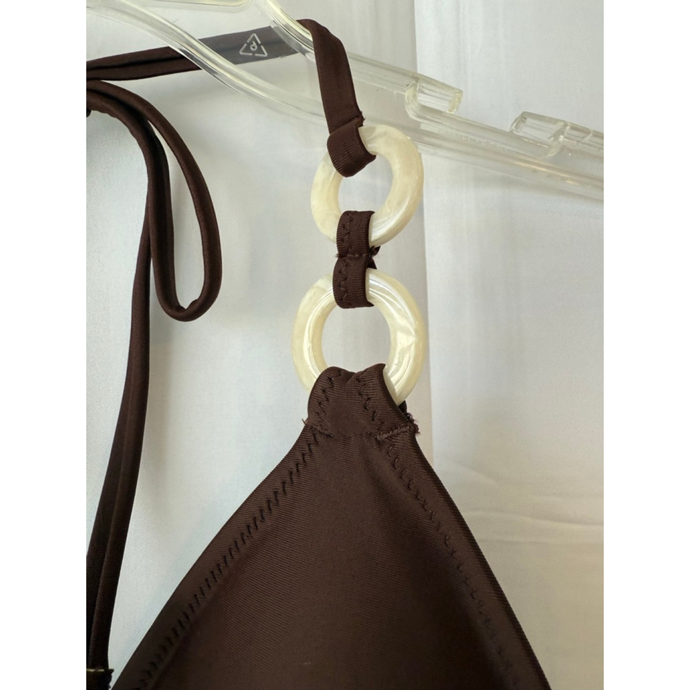 Women's Aerie Triangle Bikini Top XS Brown - Picture 8 of 10